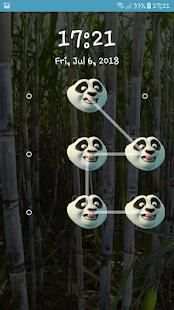 Lock Screen Angry Panda Pattern Code Security screenshot 3