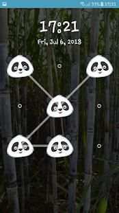 Lock Screen Angry Panda Pattern Code Security screenshot 1