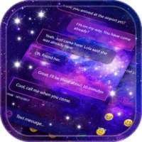 Space Galaxy Message SMS Theme for iMessage 2018