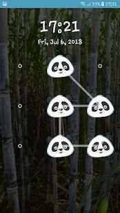 Lock Screen Angry Panda Pattern Code Security screenshot 5