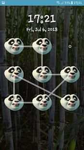 Lock Screen Angry Panda Pattern Code Security screenshot 2