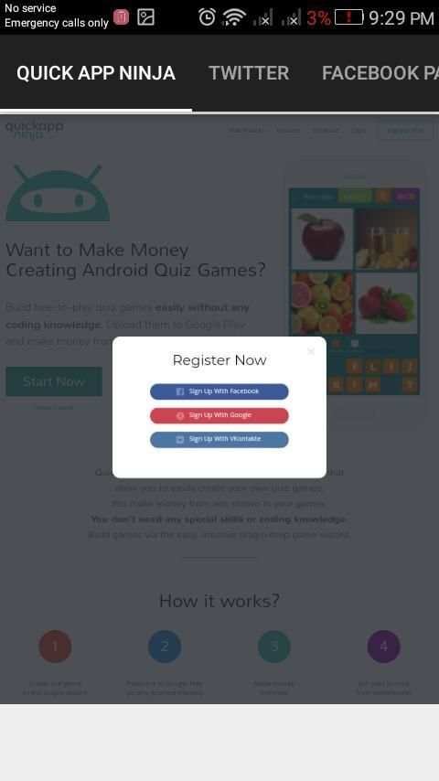 Quick app ninja (game maker) screenshot 1
