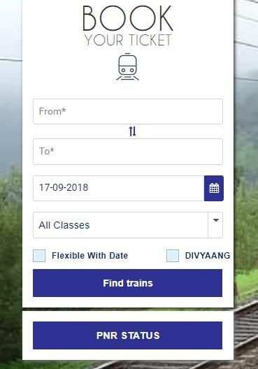 TRAIN TICKET BOOKING APP 2018 screenshot 2