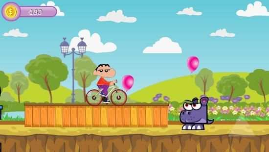 Shin-Chan Bike Racing screenshot 2