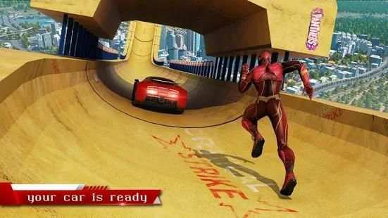 Super Flash Hero Mega Ramp Racing Stunts स्क्रीनशॉट 3