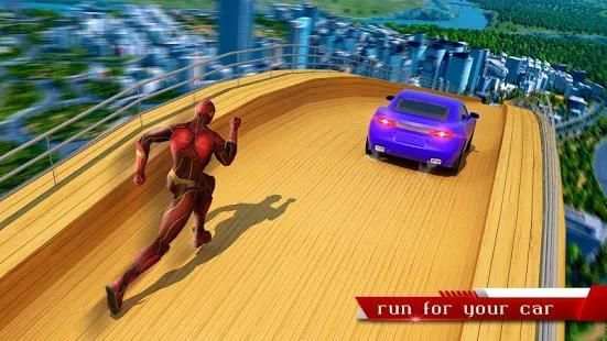 Super Flash Hero Mega Ramp Racing Stunts स्क्रीनशॉट 4