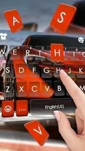 Speed Red Sports Car Keyboard Theme screenshot 3