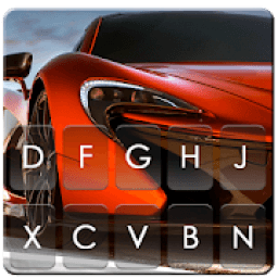 Speed Red Sports Car Keyboard Theme आइकन