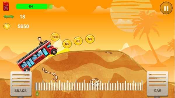Upin Bus Extreme Hill Racing स्क्रीनशॉट 4