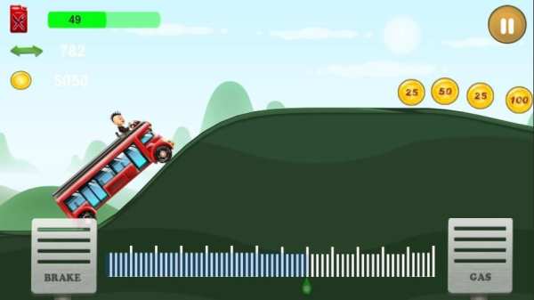 Upin Bus Extreme Hill Racing स्क्रीनशॉट 5