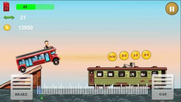 Upin Bus Extreme Hill Racing स्क्रीनशॉट 3