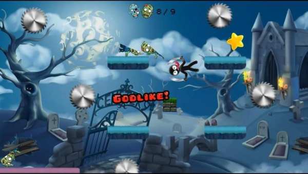 Stickman fights vs zombies: escape screenshot 1