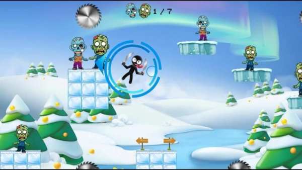 Stickman fights vs zombies: escape screenshot 11
