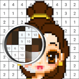 ikon Color by Number : Miss princess