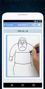 How to draw doraemon Characters screenshot 2