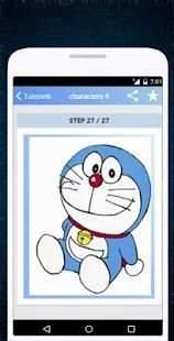 How to draw doraemon Characters screenshot 6