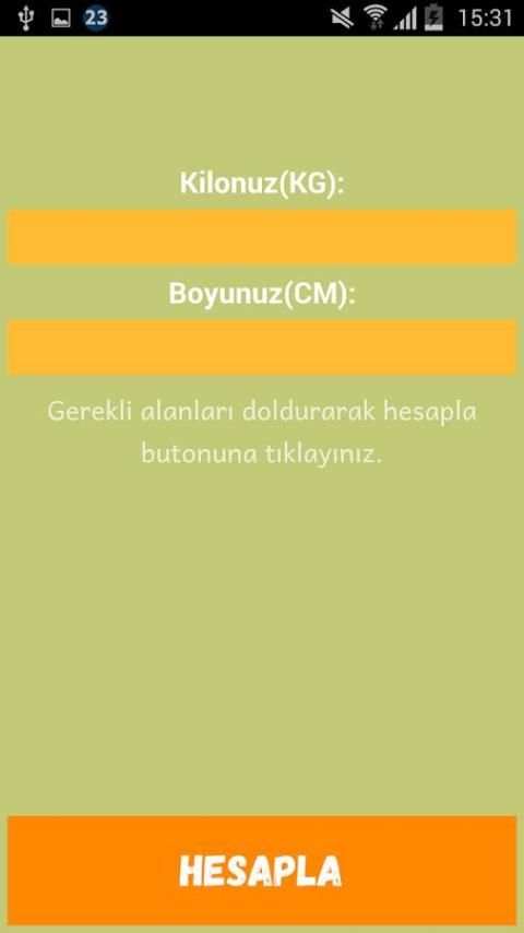 Beden Kitle İndeksi Hesaplama screenshot 2
