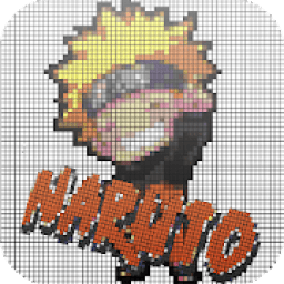 ikon Color by Number Naruto Pixel art sandbox coloring