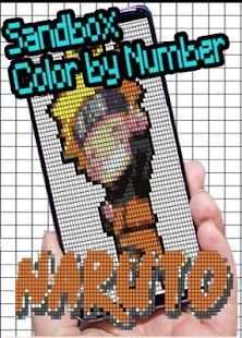 Color by Number Naruto Pixel art sandbox coloring screenshot 2
