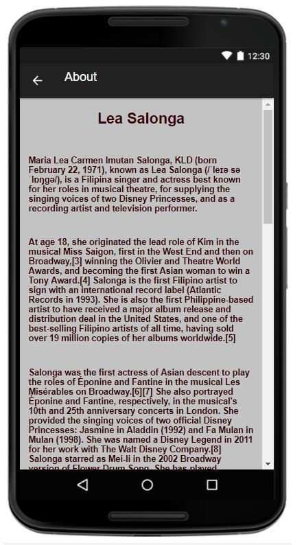 Lea Salonga Music Lyrics screenshot 4