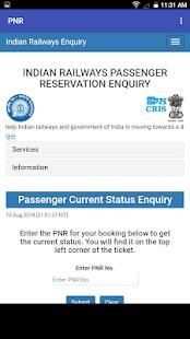 Pnr status train ticket screenshot 1