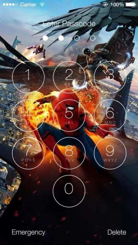 Spider-Man Home Coming Lock Screen screenshot 1