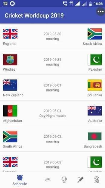 Cricket WorldCup 2019 स्क्रीनशॉट 2