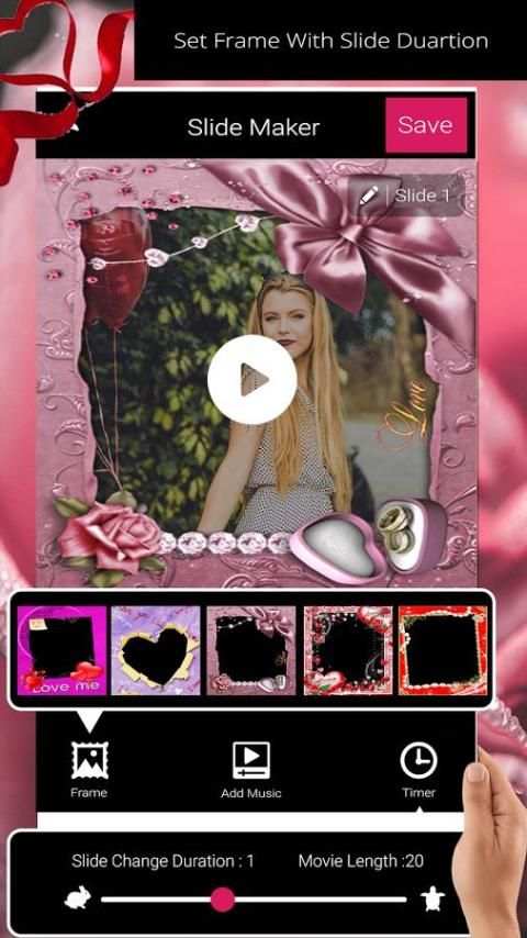 Valentine Slideshow Maker स्क्रीनशॉट 4