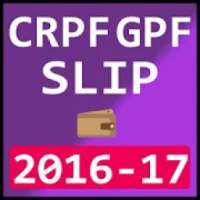 CRPF GPF Slip (2016-17) PAO on 9Apps