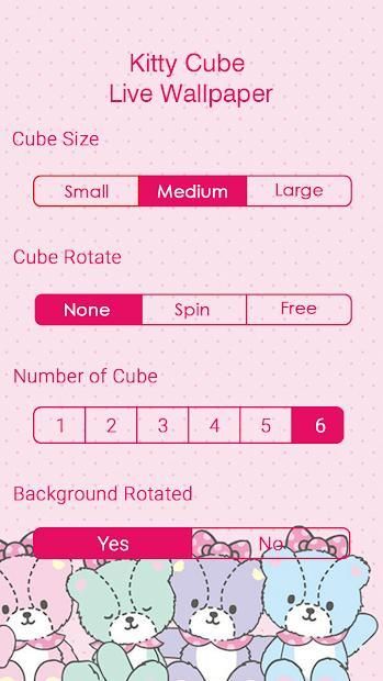 Kitty cube live wallpaper screenshot 1