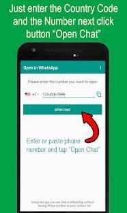 Open in WhatsApp (one click to chat) स्क्रीनशॉट 2