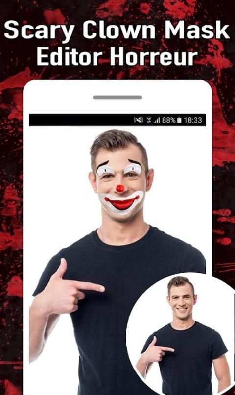 Scary Clown Mask Editor Horreur screenshot 2
