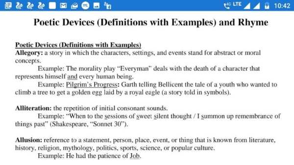 Literary Terms Definitions and Examples screenshot 5