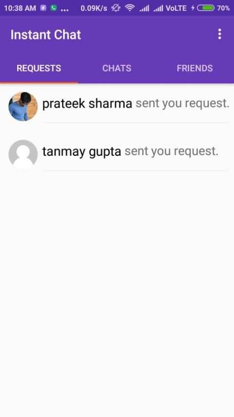 Instant Chat App स्क्रीनशॉट 3