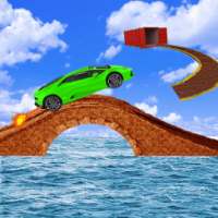 Racing Car Stunts With Jet Car