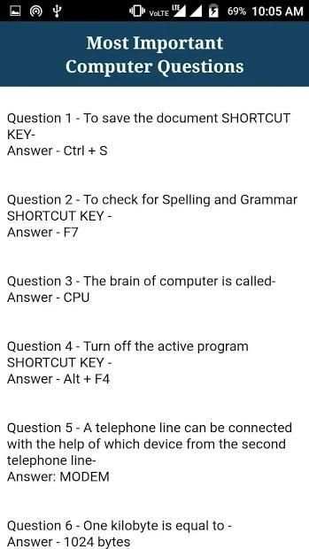 Computer General Knowledge screenshot 3