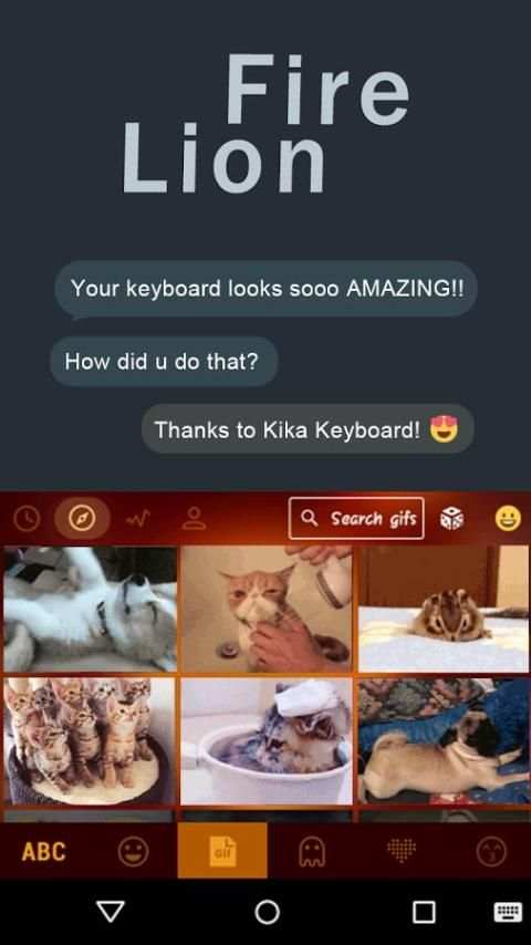 Fire Lion Emoji Kika Keyboard screenshot 4