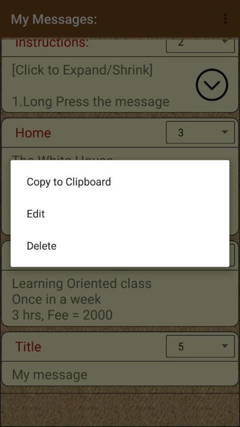 TextMessage Organiser स्क्रीनशॉट 4