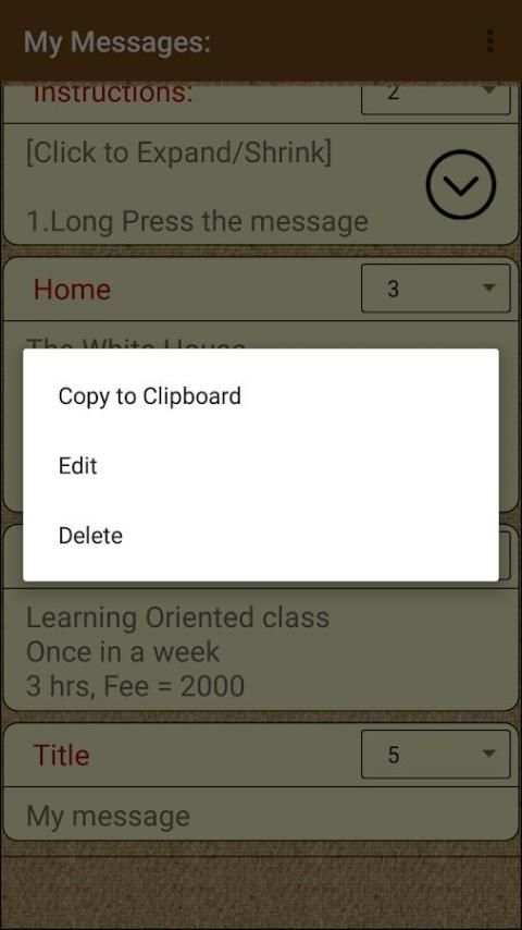 TextMessage Organiser स्क्रीनशॉट 4