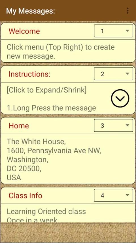 TextMessage Organiser स्क्रीनशॉट 1