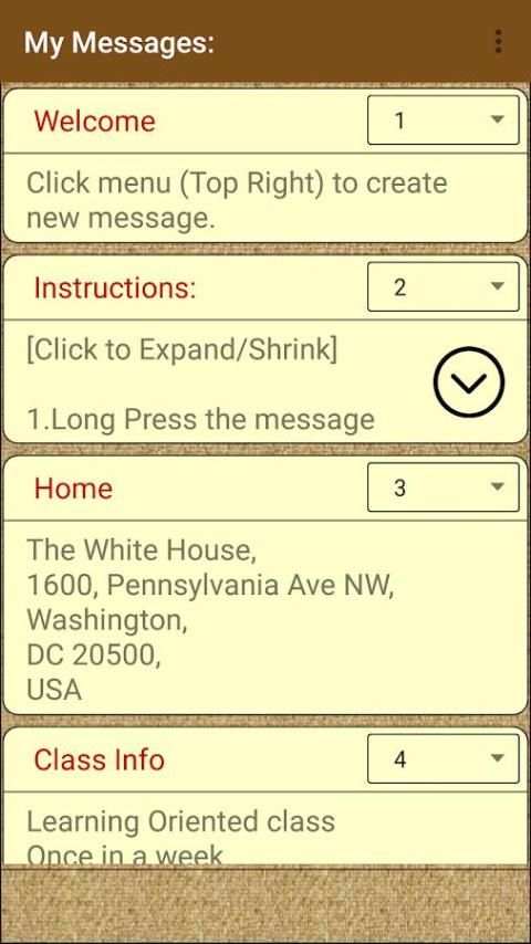 TextMessage Organiser स्क्रीनशॉट 1