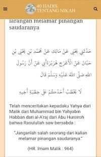 40 Hadis Tentang Nikah screenshot 1