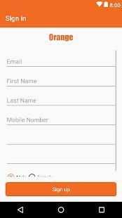 Orange Shopping Card screenshot 1