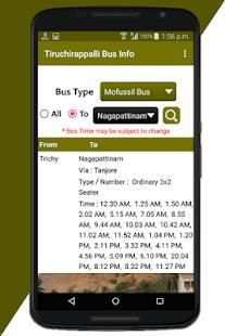 Tiruchirappalli Bus Info - Trichy Bus Info screenshot 2