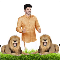 Selfie with Lion Photo Frames आइकन