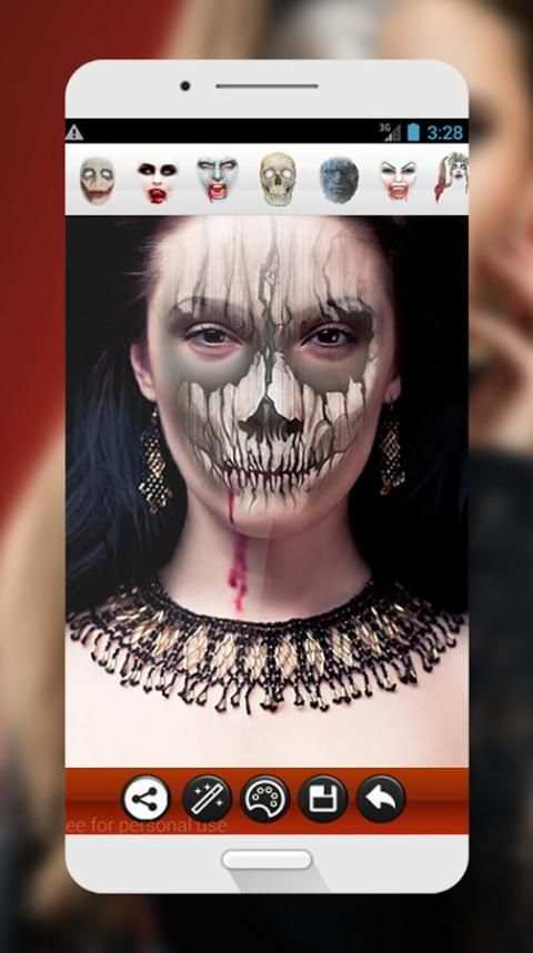 Halloween Face Makeup Photo Editor स्क्रीनशॉट 4