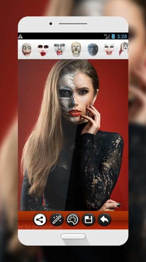 Halloween Face Makeup Photo Editor स्क्रीनशॉट 3