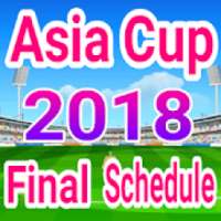 Asia Cup 2018 Final Schedule