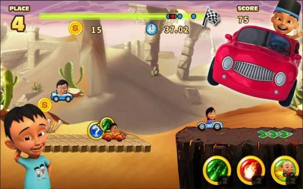 Balapan Mobil Upin Ipin screenshot 3