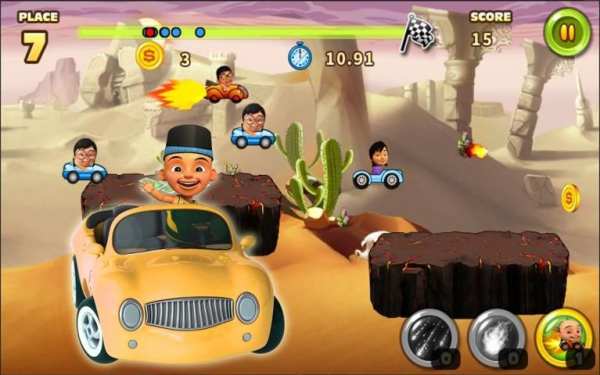 Balapan Mobil Upin Ipin screenshot 2